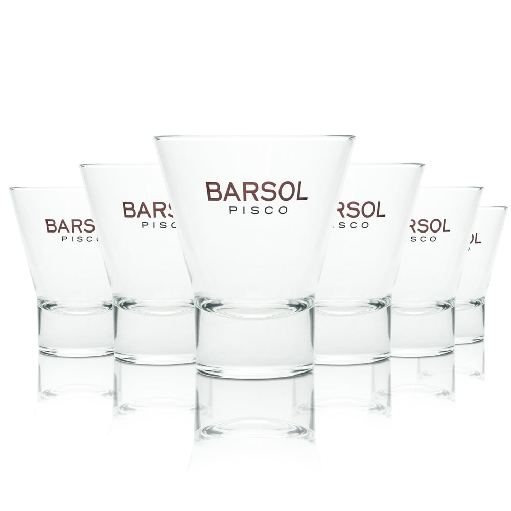 6 bicchieri Barsol Pico Sour in vetro da 0,25 l, tumbler, bicchieri da cocktail, degustazione, retrò, lowball, bar