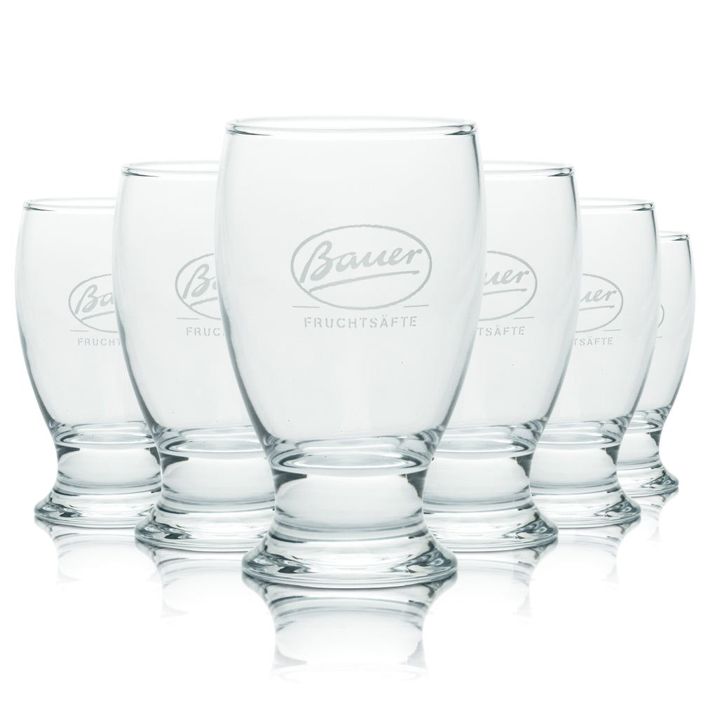 6x Bauer bicchiere tumbler da 0,12 l, bicchieri da trofeo, bicchieri per frutta, succhi, acqua, limonata