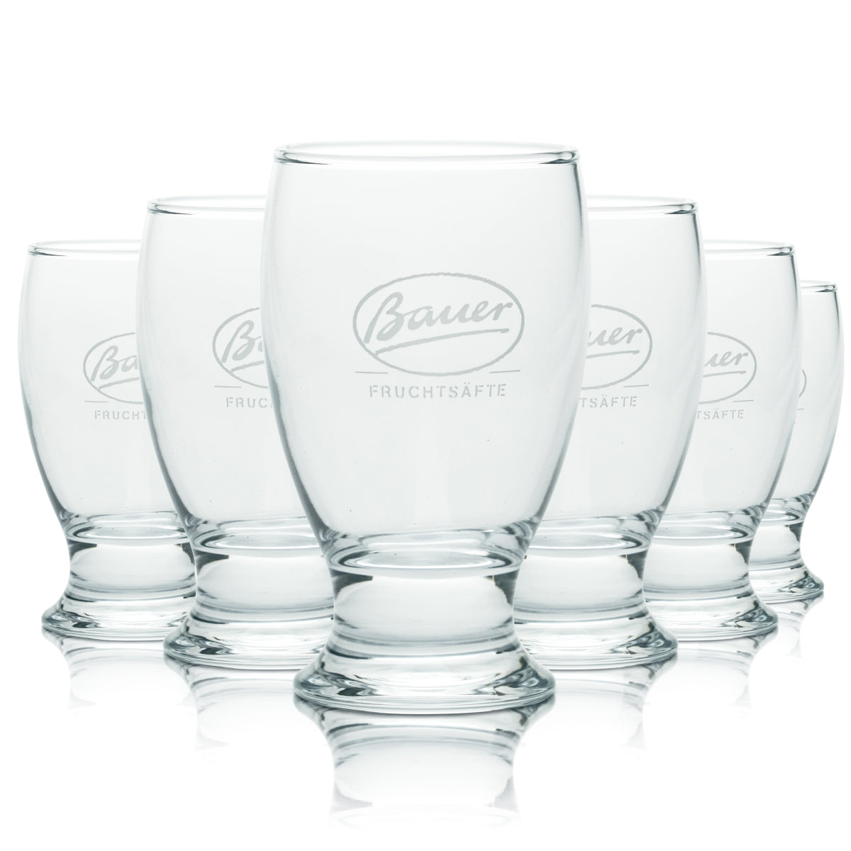 6x Bauer bicchiere tumbler da 0,12 l, bicchieri da trofeo, bicchieri per frutta, succhi, acqua, limonata