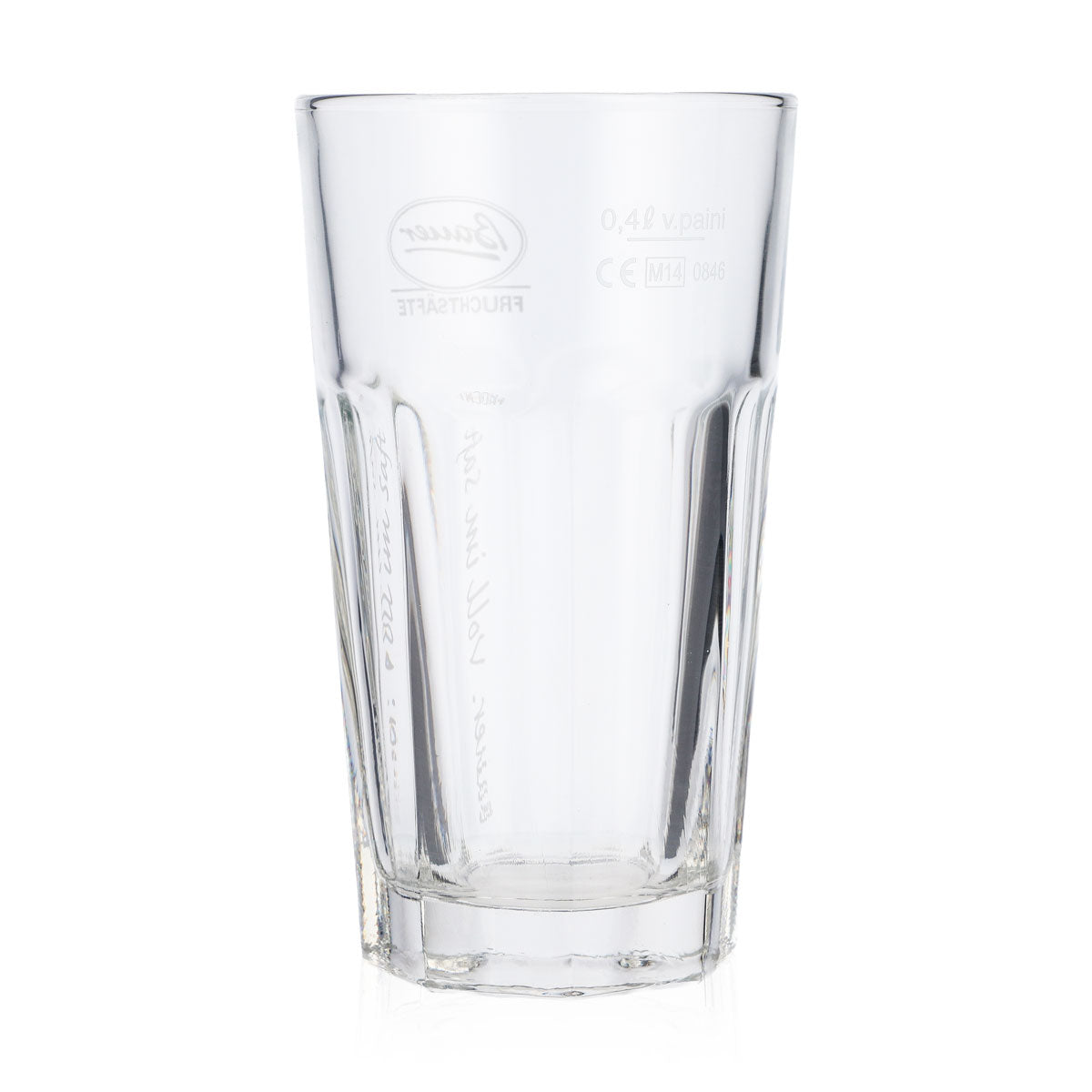 6 bicchieri da succo Bauer 0,4 l Bicchiere da succo Logo bianco verticale – Vista 4