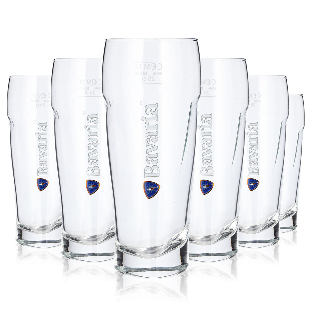 6 bicchieri da birra Bavaria da 0,25 l con fondo triangolare (set da 6)