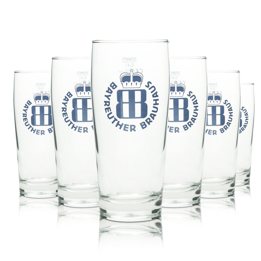 6 bicchieri da birra Bayreuther da 0,4 l Sahm Willi Pils Bicchieri da birra chiara Export Beer