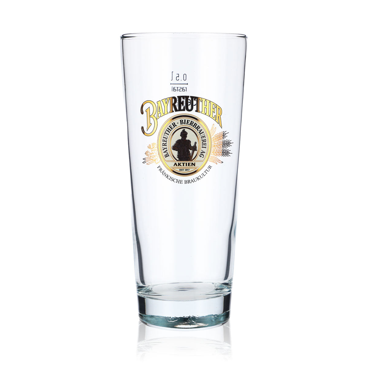 6 bicchieri da birra Willi da 0,5 l della birra Bayreuther Frankonia con logo dorato – Vista 2