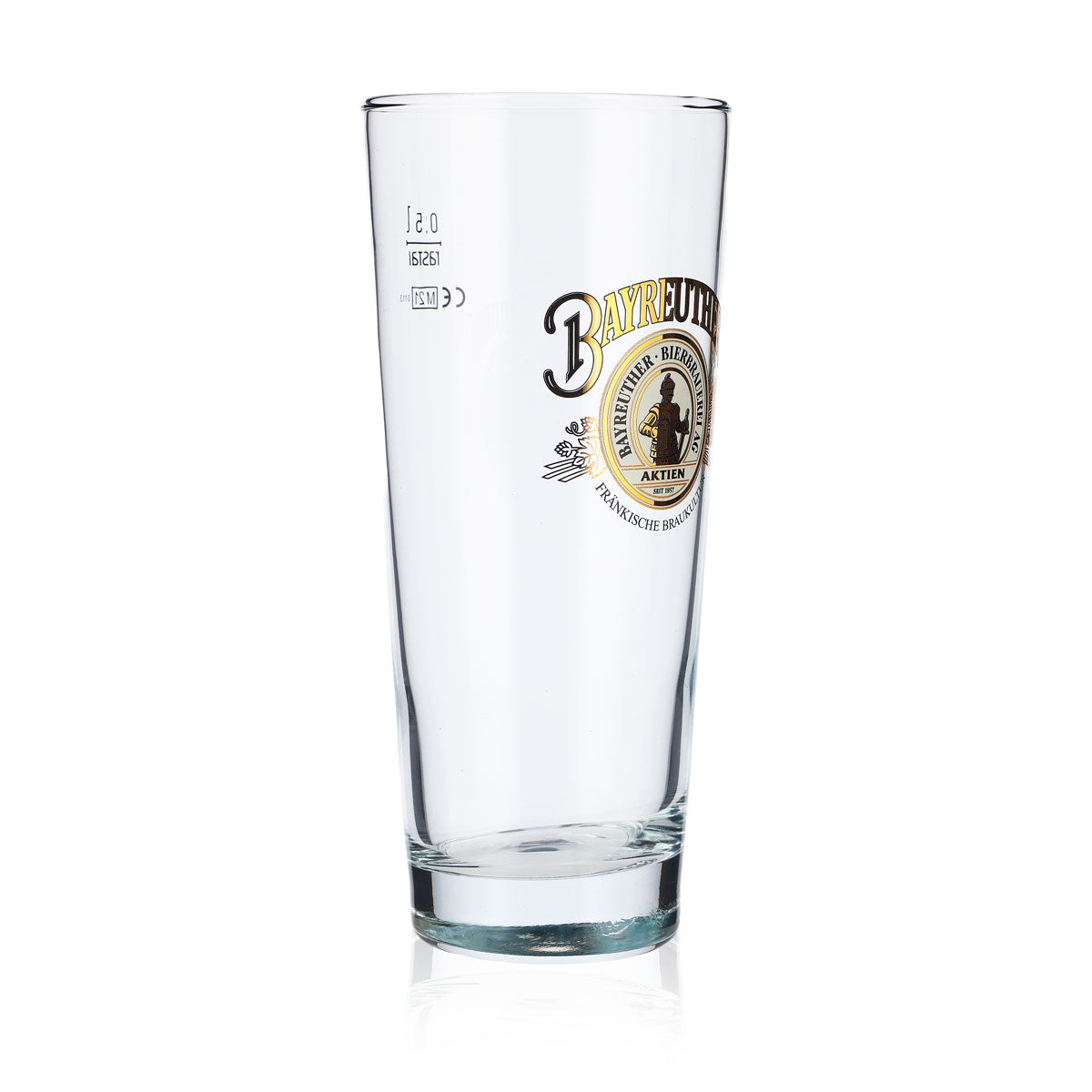 6 bicchieri da birra Willi da 0,5 l della birra Bayreuther Frankonia con logo dorato – Vista 3