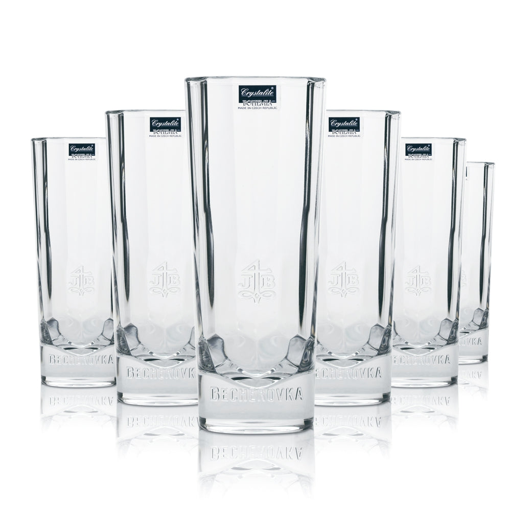 6 bicchieri tumbler in cristallo Becherovka Vodka 300 ml