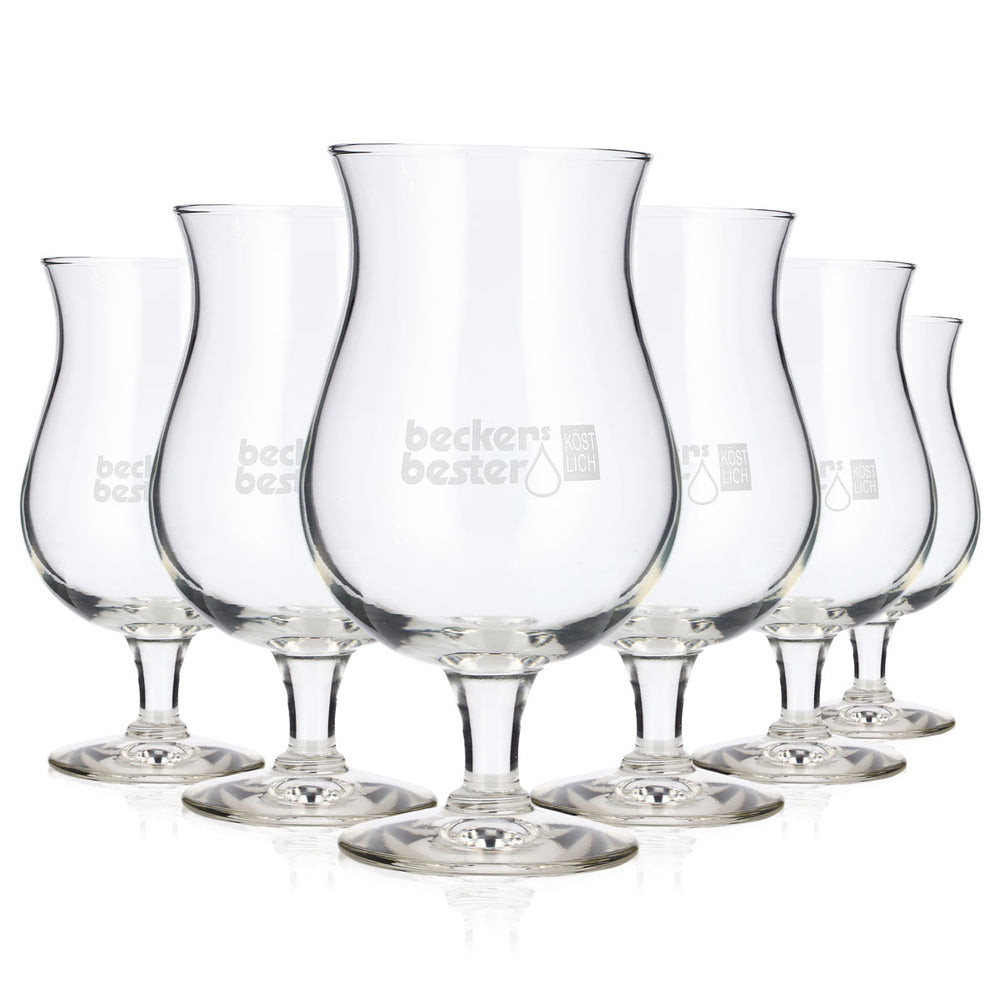 6 bicchieri da vino Becker's Bester da 0,62 l, a calice, con logo bianco, Durabor