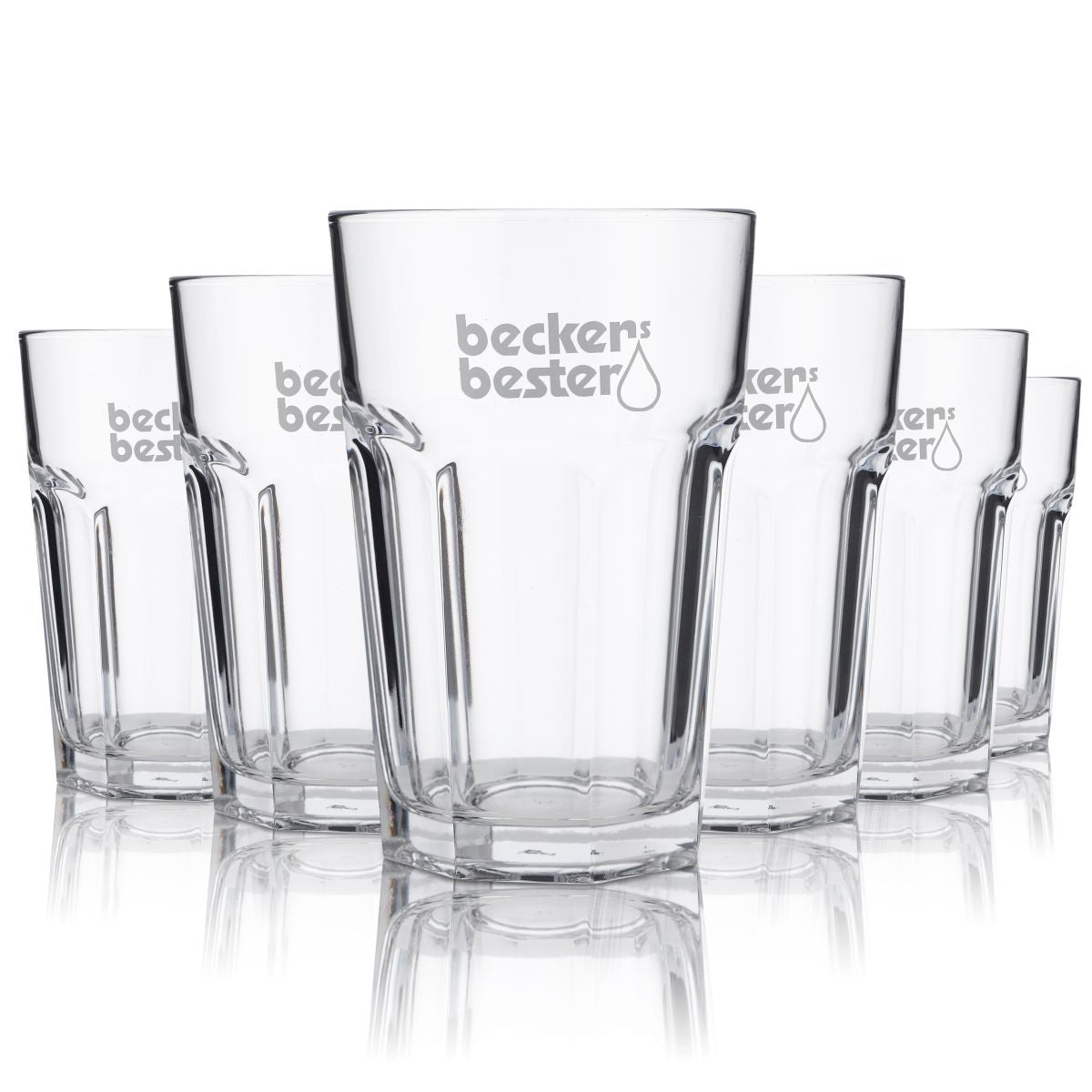 6x Beckers Bester Glas 0,42 l bicchiere da succo Willi Becher Set di bicchieri tumbler Bicchiere