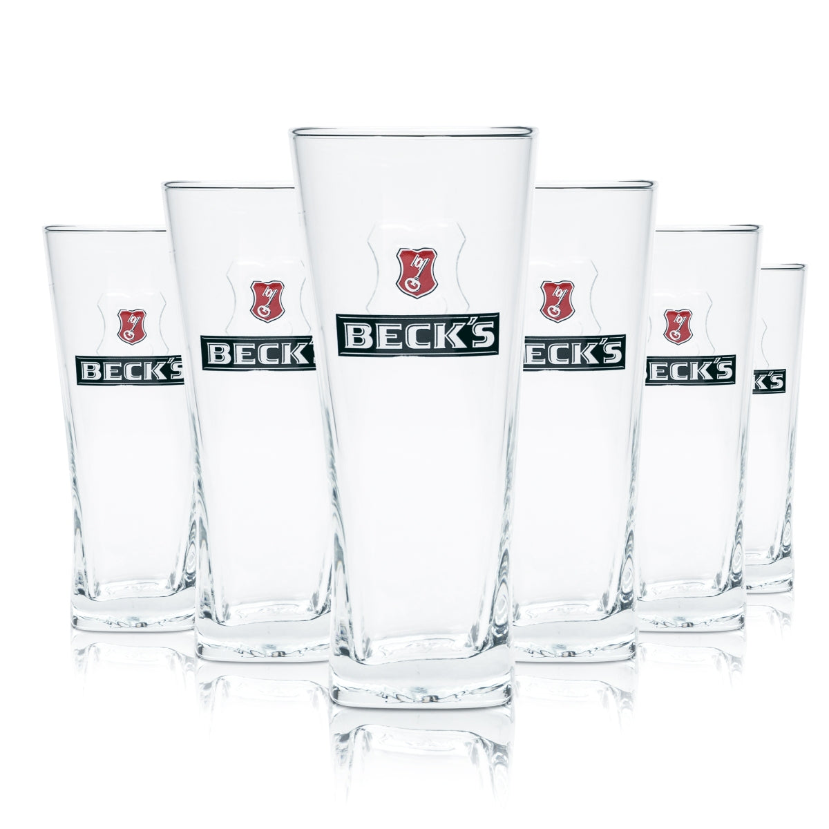6 bicchieri da birra Becks 0,3 l Henry Willi bicchieri in rilievo con stampa birrificio