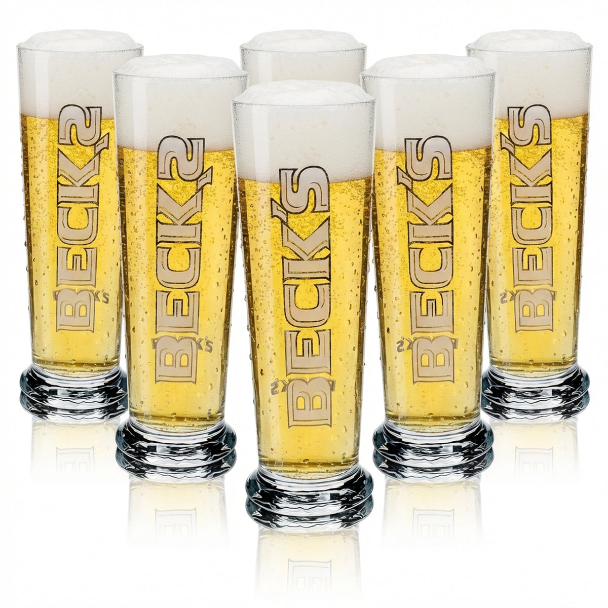 6 bicchieri da birra Becks 0,4 l Seattle Sahm