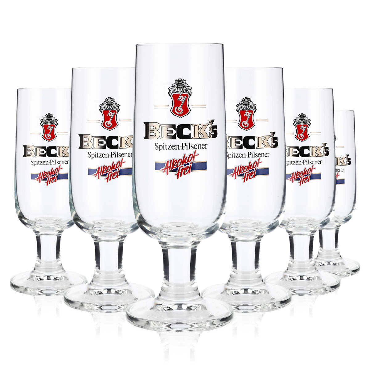 6 bicchieri da birra Becks Bier Pokal 0,2 l Ritzenhoff "Alkoholfrei" argento – Vista 5