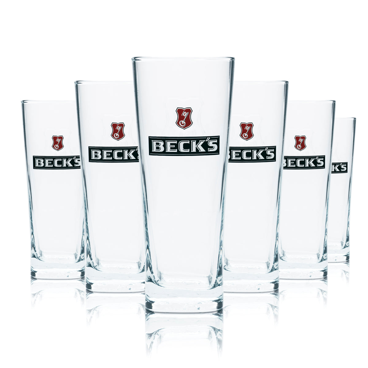 6 bicchieri Becks da 0,4 l con profilo Henry, bicchieri da birra a forma di coppa, calibrati, per uso gastronomico – Vista 6