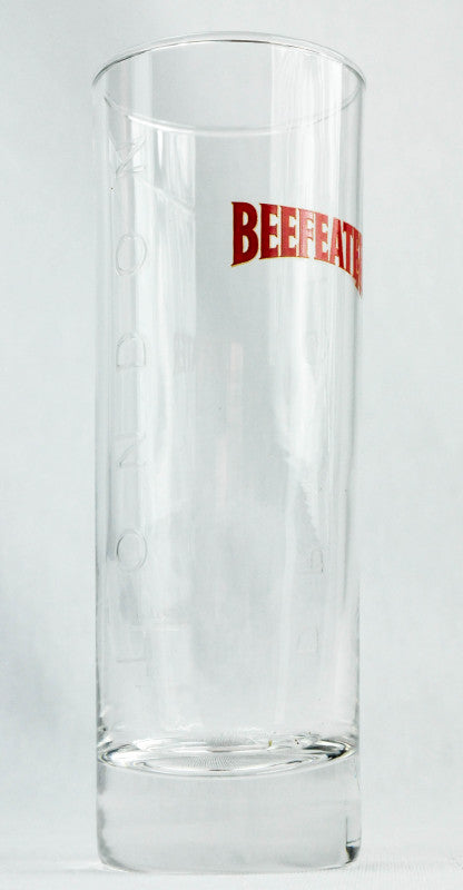 6 bicchieri da gin Beefeater Bicchiere da long drink Scritta in rilievo "Dry Gin" Logo rosso