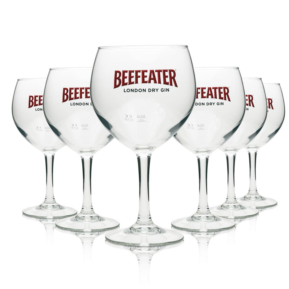 6 bicchieri Beefeater 0,62 l a forma di palloncino per gin tonic fizz long drink cocktail gastronomico
