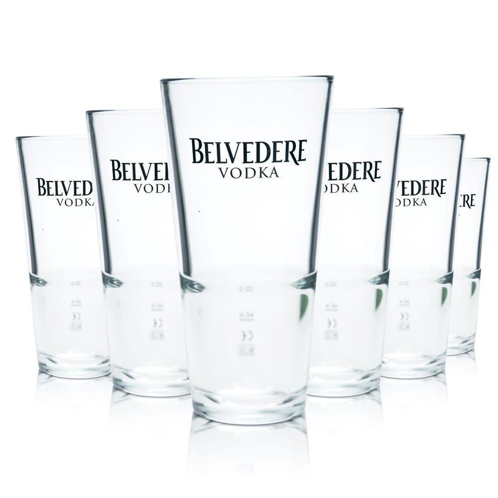 6 bicchieri Belvedere Vodka 0,376 l bicchieri da long drink bicchieri da cocktail bicchieri highball rovere