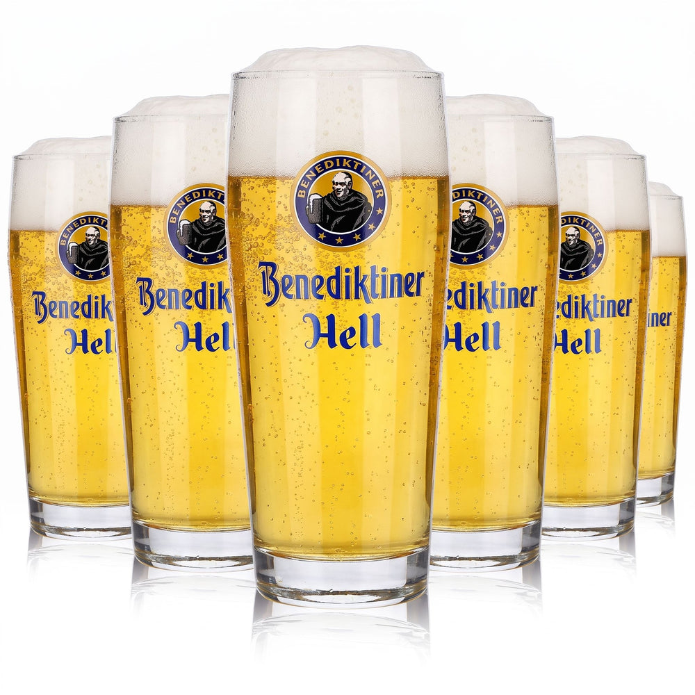 6 bicchieri da birra Benediktiner da 0,5 l, modello "Hell" Sahm