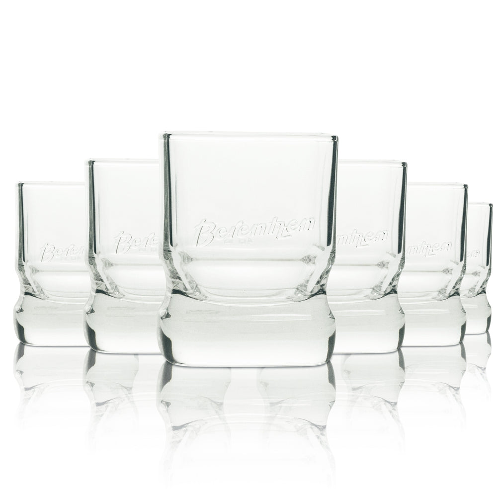 6 bicchieri tumbler quadrati per liquore Berentzen