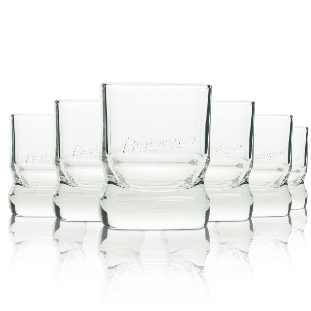 6 bicchieri tumbler quadrati per liquore Berentzen