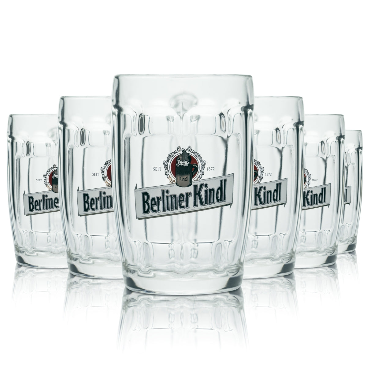 6 bicchieri da birra Berliner Kindl da 0,3 l con profilo sagomato, birrificio Pilsener Gastro