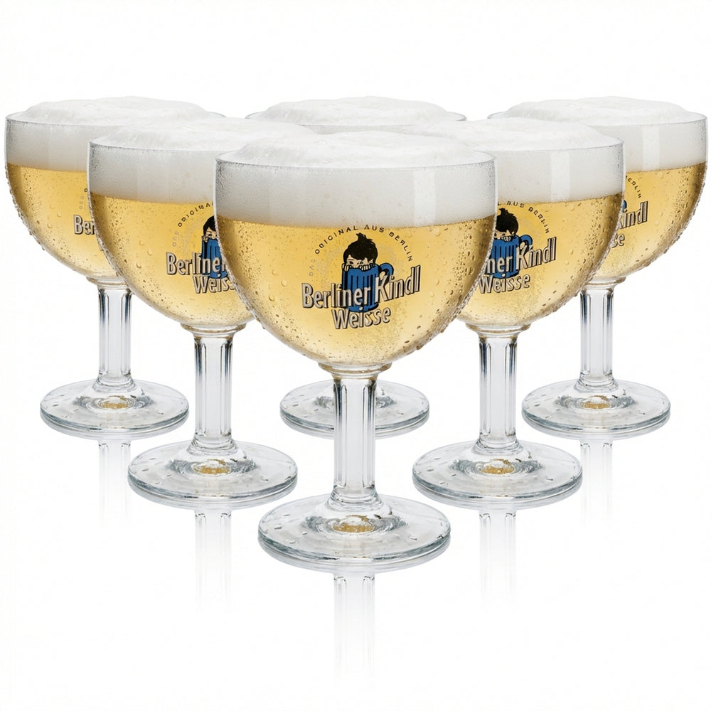 6 bicchieri da birra Berliner Kindl Weisse in forma di coppa da 0,3 l
