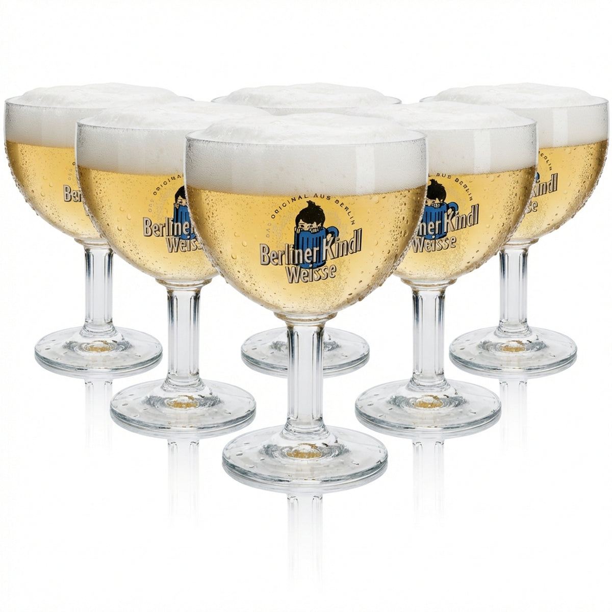6 bicchieri da birra Berliner Kindl Weisse in forma di coppa da 0,3 l