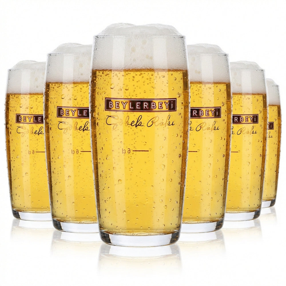 6 bicchieri Beylerbeyi Raki 0,2 l forma conica 6 cl  logo dorato