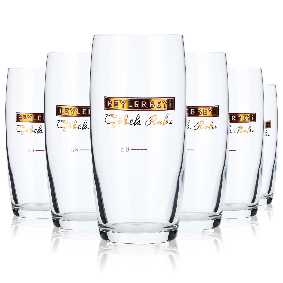 6 bicchieri Beylerbeyi Raki 0,2 l forma conica 6 cl  logo dorato – Vista 5