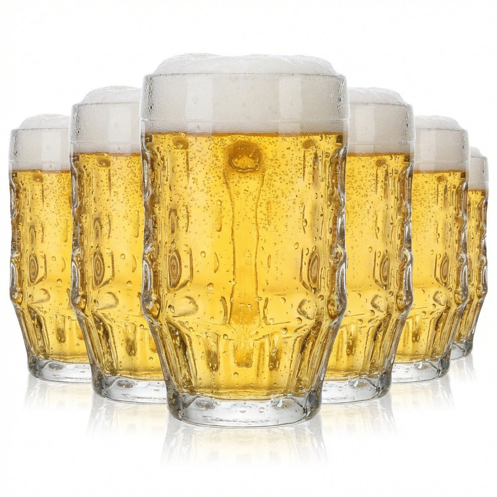 6 boccali da birra in vetro da 0,5 l Bicchieri Seidel Humpen Krug Blanco Malles