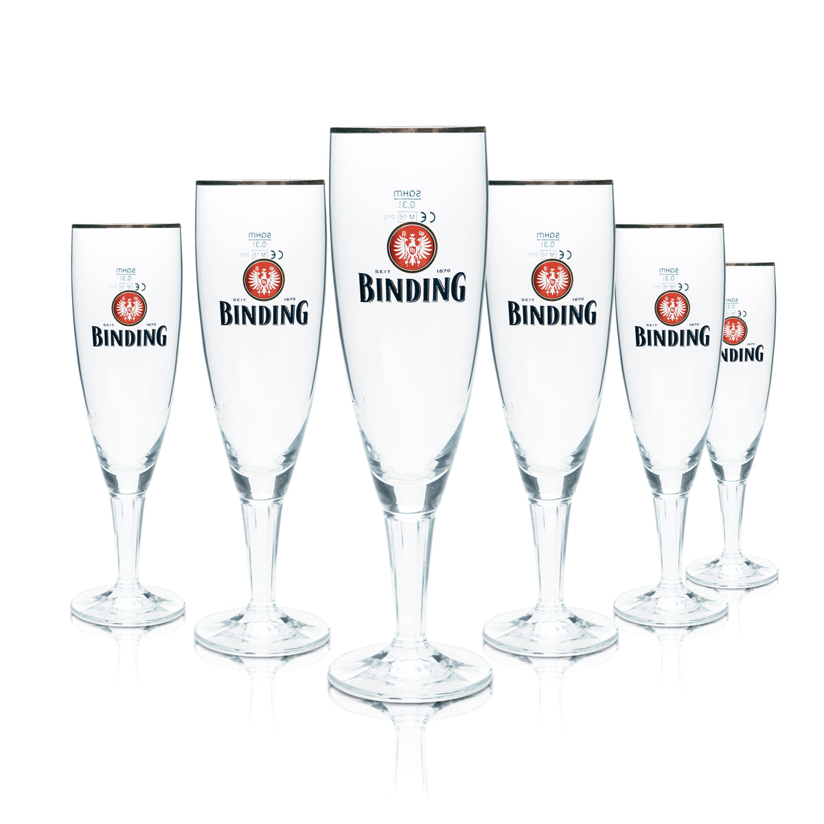 6 bicchieri da birra con bordo dorato, forma a tulipano, 0,3 l, per ristoranti, pub, birrerie e bar – Vista 6