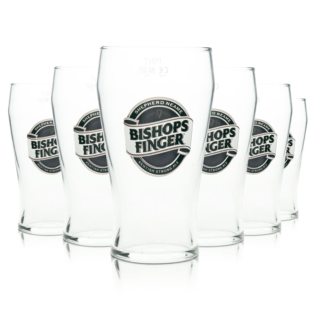 6 bicchieri da birra Bishops Finger 0,5 l Shepherd Neame Beer Ale One