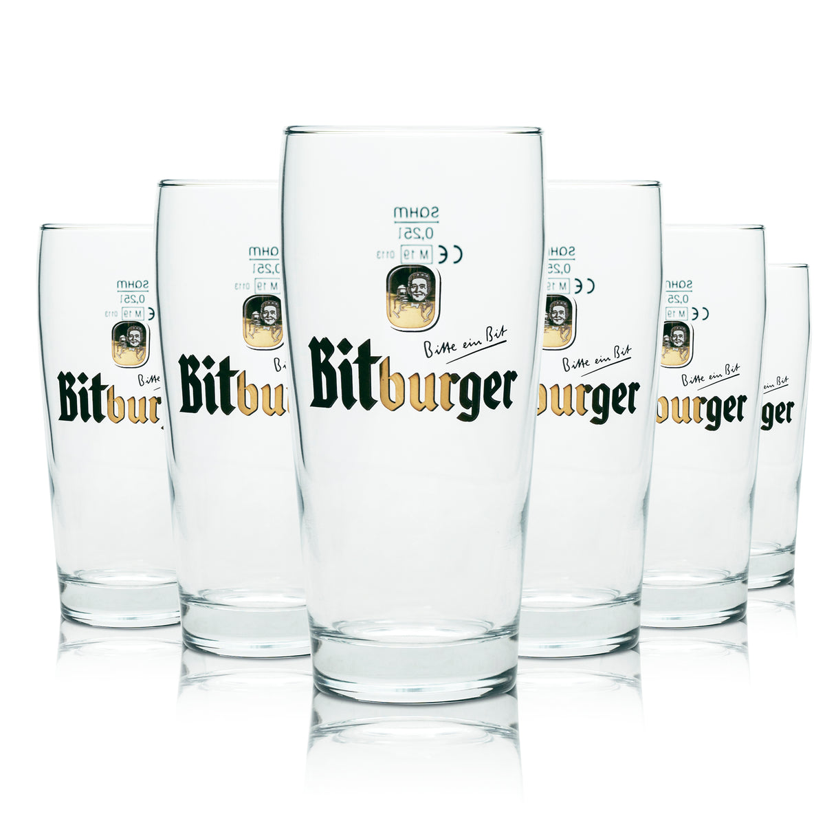 6 bicchieri da birra Bitburger 0,25 l Willi Becher Sahm Pils Willy Cup Birrificio – Vista 4