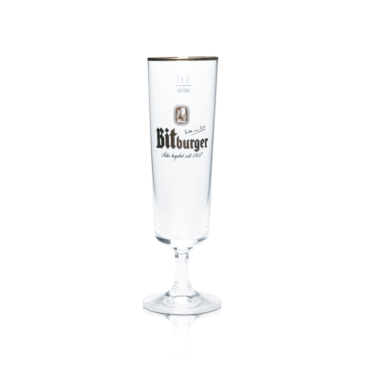 6 bicchieri da birra Bitburger 0,2 l, forma a tulipano con bordo dorato, birrificio, gastronomia, birra pils, bar – Vista 4