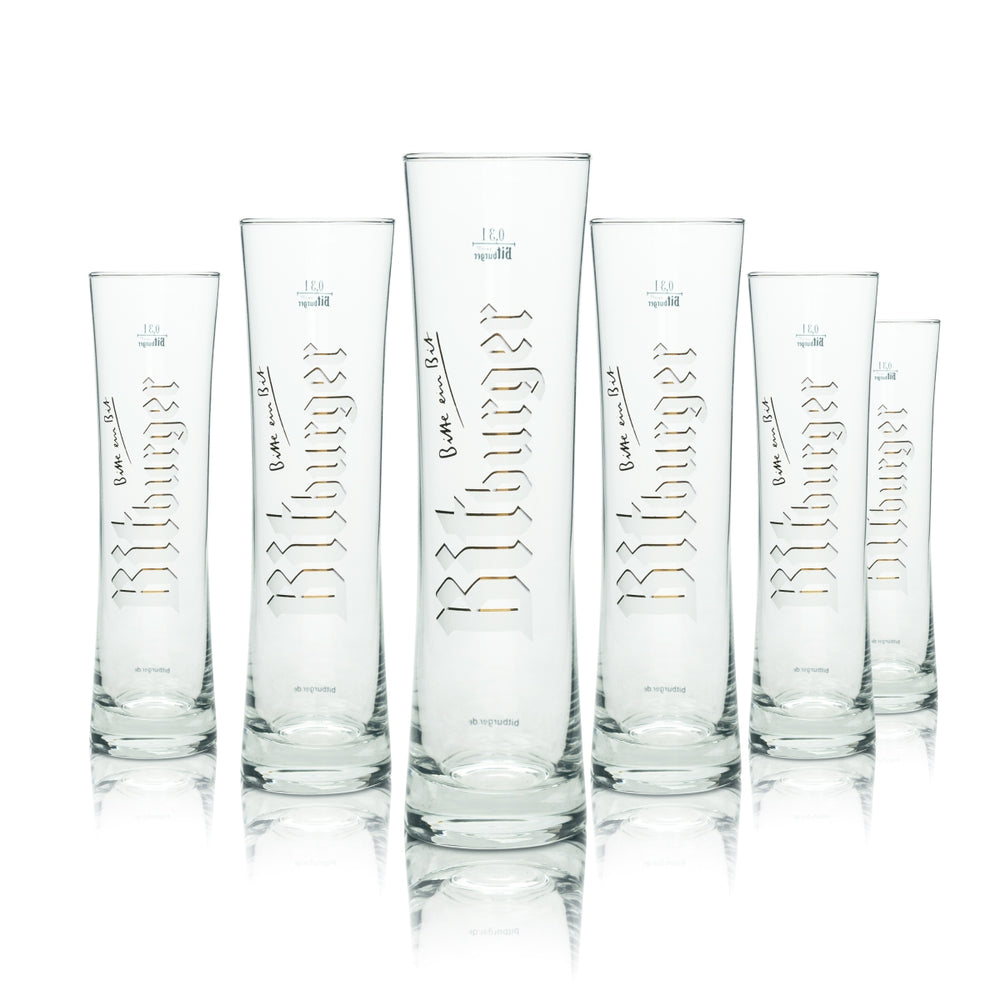 6 bicchieri da birra Bitburger da 0,3 l Sahm Willi bicchieri Pils tumbler coppa tulipano