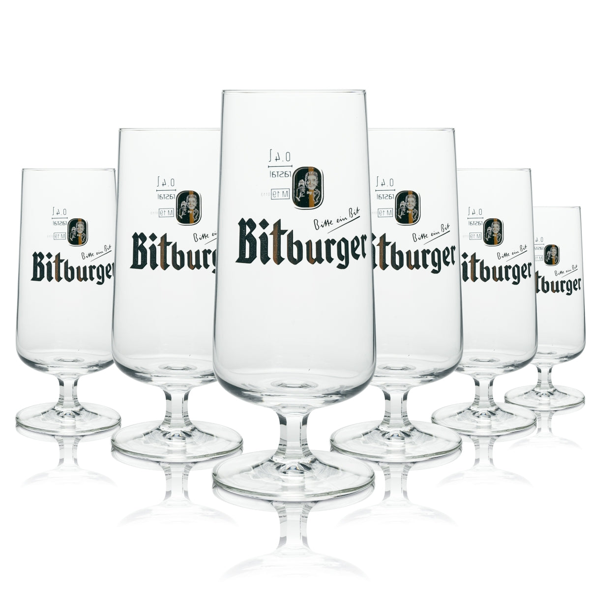 Set da bar Bitburger Bier II composto da 6 bicchieri a calice, apribottiglie, sottobicchieri e gocciolatore – Vista 4
