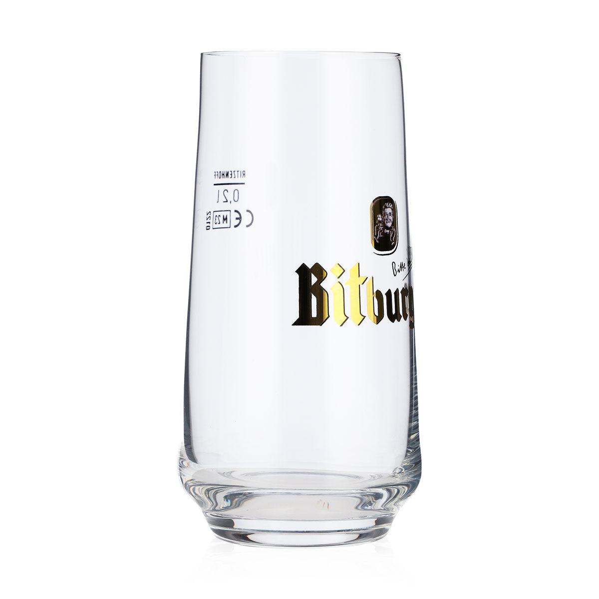 6 bicchieri da birra Bitburger 0,2 l Bit-Becher a forma di pancia Ritzenhoff – Vista 4