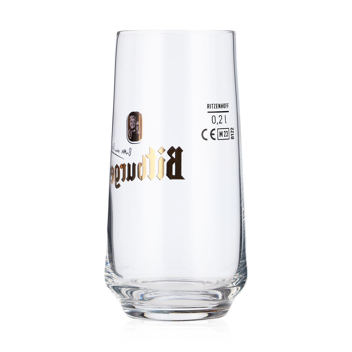 6 bicchieri da birra Bitburger 0,2 l Bit-Becher a forma di pancia Ritzenhoff – Vista 5