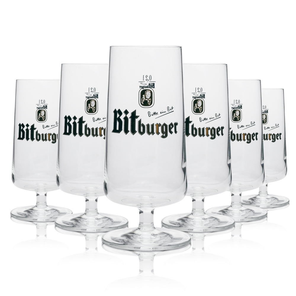6 bicchieri da birra Bitburger da 200 ml