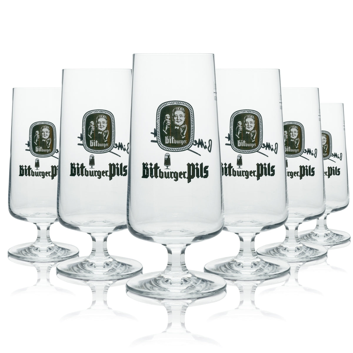 6 bicchieri da birra Bitburger Pils "Bitte ein Bit" Rastal da 300 ml