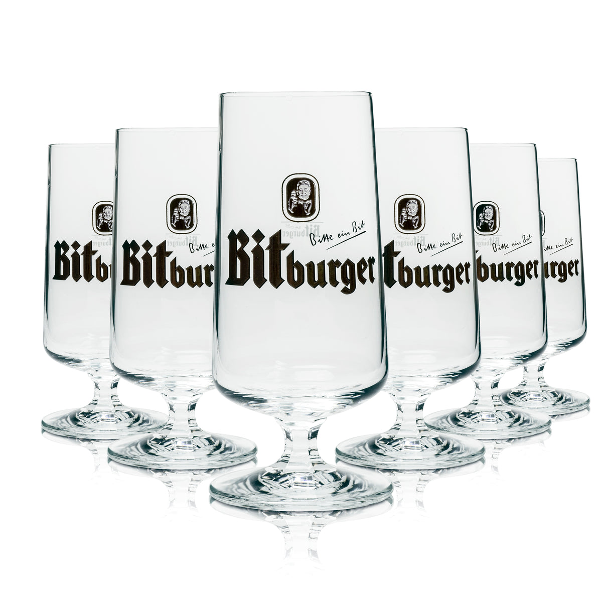 6 bicchieri Bitburger 0,1 l a forma di coppa tulipano per degustazione birra Pils birrifico bar – Vista 4