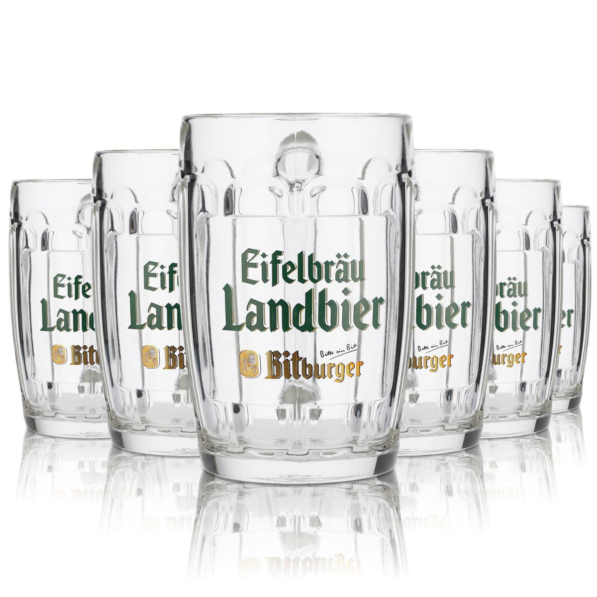 6 bicchieri da birra Bitburger 0,3 l Eifelbräu Landbier Humpen Seidel Set Bräu
