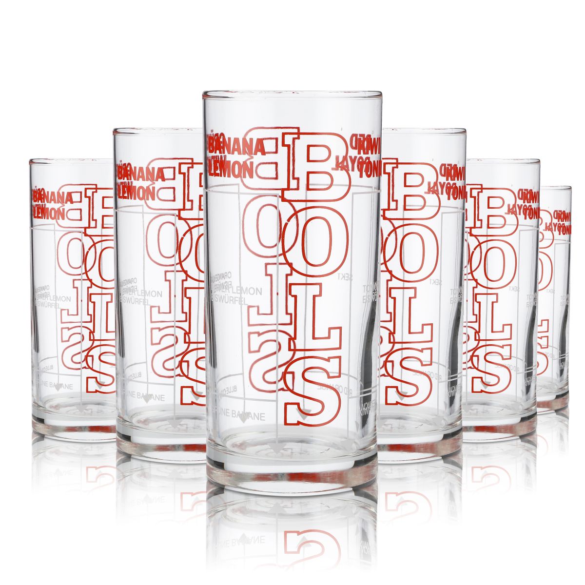 6 bicchieri da liquore Bols 0,28 l Bicchieri da long drink Bicchieri da ricetta Set di 4 bicchieri da miscelazione Gastro