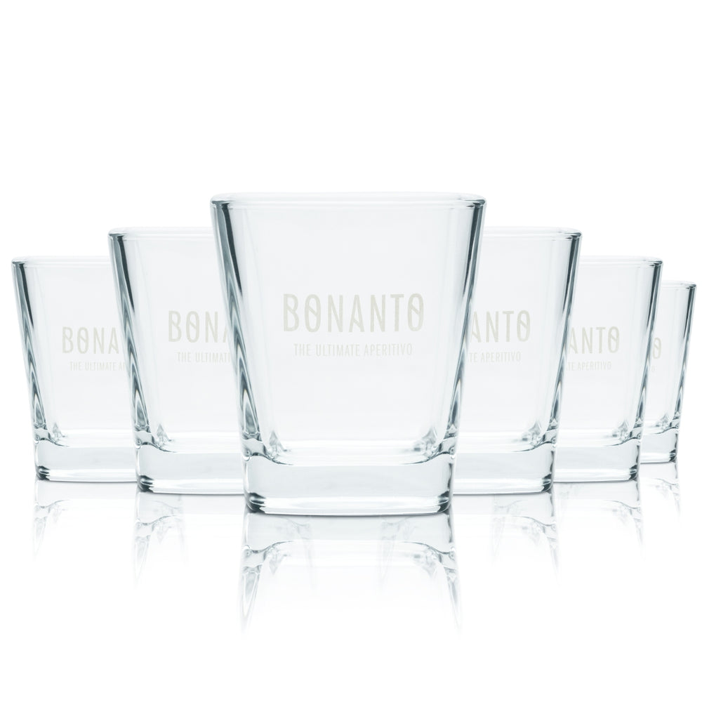 6 bicchieri Bonanto in vetro da 0,2 l, bicchieri tumbler per aperitivo, aperitivo, vino bianco, bicchieri da ristorazione