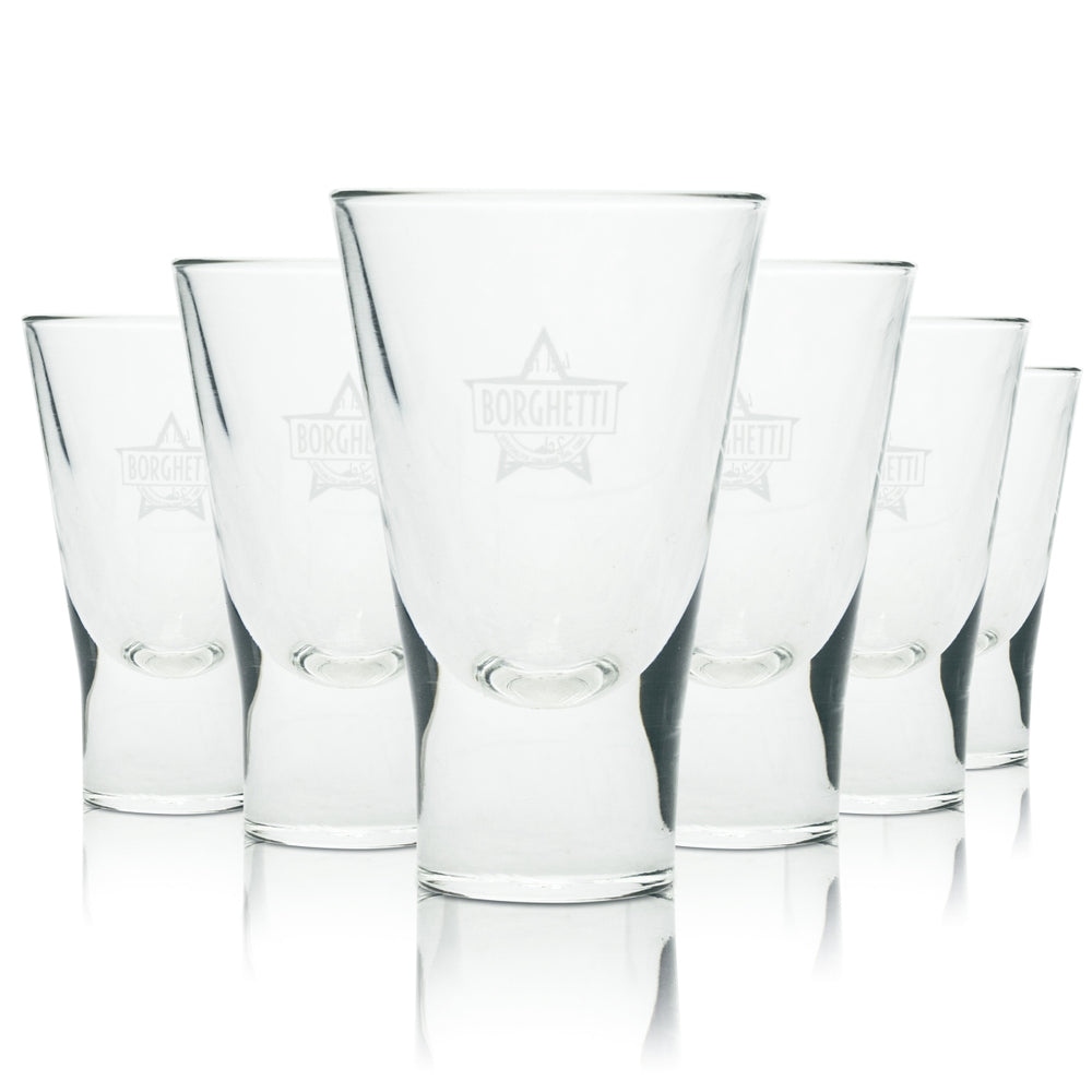 6 bicchieri tumbler per liquore Borghetti 2 cl 4 cl bicchieri da sambuca bicchierini da liquore caffè bar
