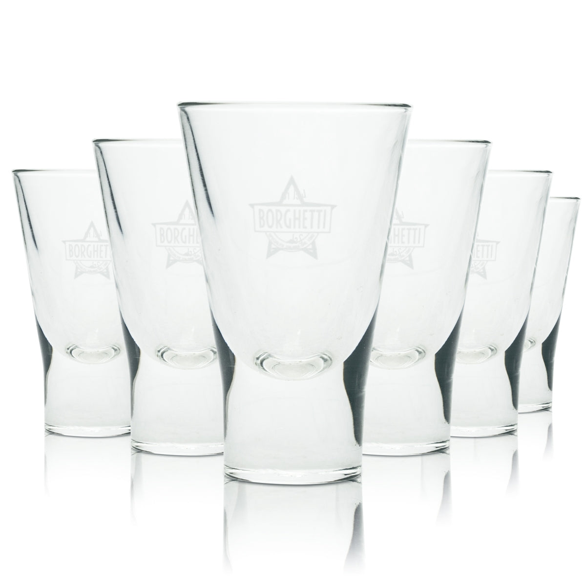 6 bicchieri tumbler per liquore Borghetti 2 cl 4 cl bicchieri da sambuca bicchierini da liquore caffè bar