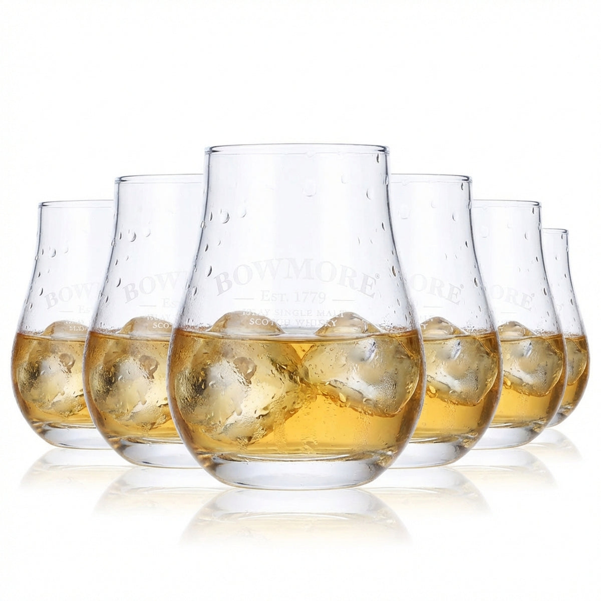 6 bicchieri da degustazione Bowmore Whisky Glass, bombati, 0,11 l