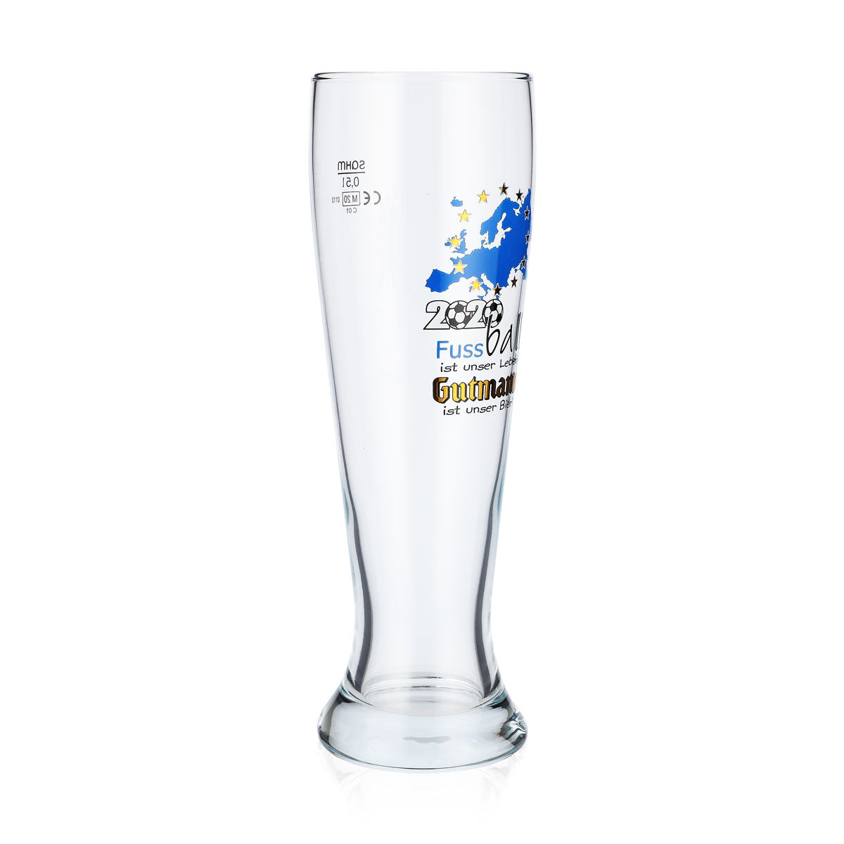 6 bicchieri da birra Gutmann Titting da 0,5 l Bicchiere da birra bianca Calcio 2020 – Vista 3