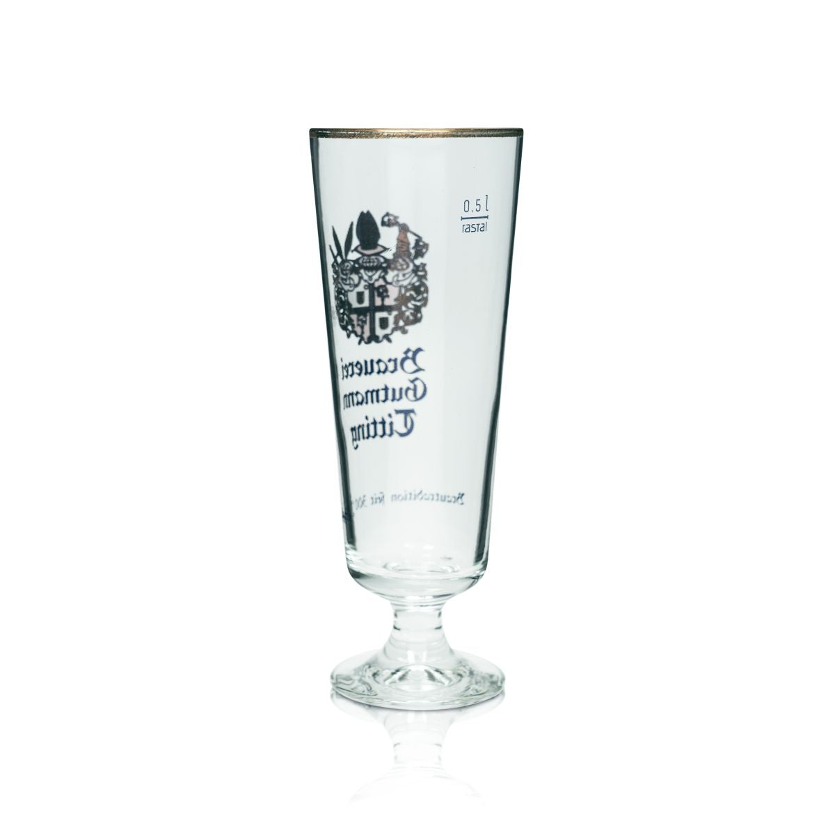 6 bicchieri da birra Brauerei Gutmann Titting 0,5 l con bordo dorato, bicchieri da collezione rari – Vista 3