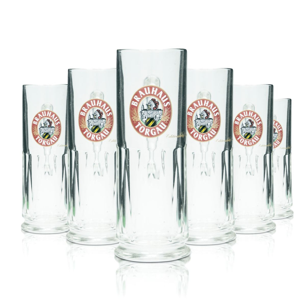6x Bicchiere da birra Brauhaus Torgau 0,3 l Humpen Seidel Bicchieri da birra Birrificio Gastronomia