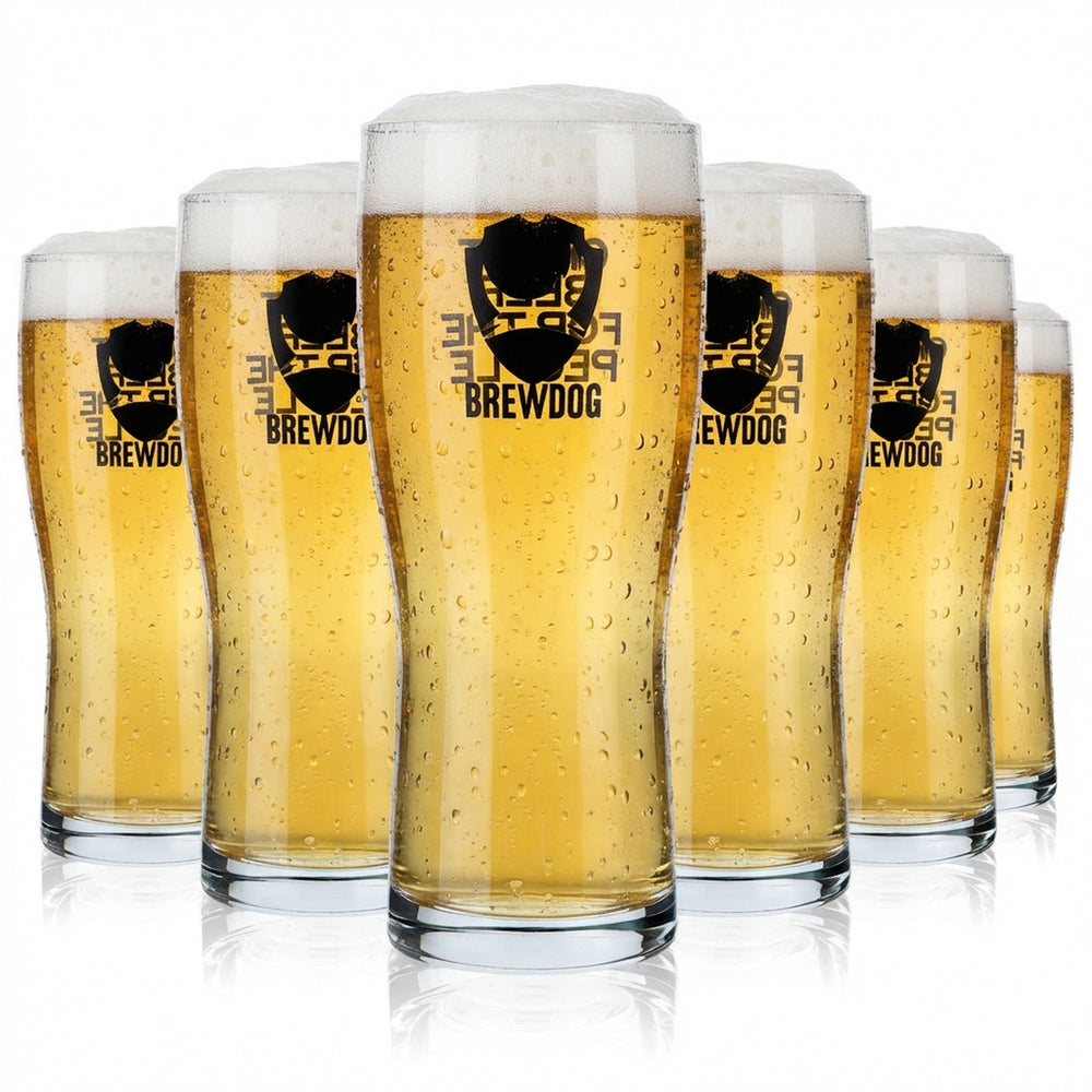 6 bicchieri da birra Brewdog Willibecher 0,5 l Bicchieri da birra Logo nero