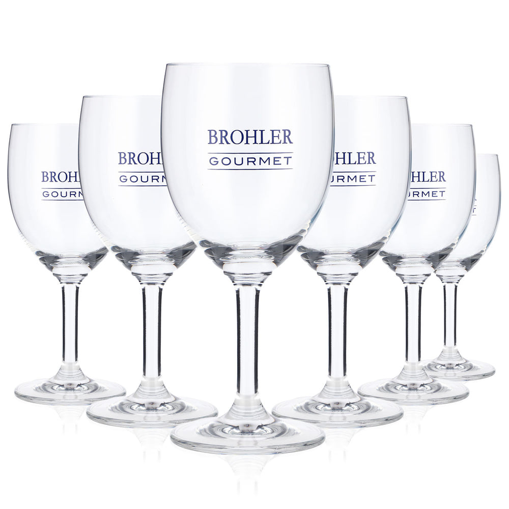 6 bicchieri da acqua Brohler da 0,22 l Bicchieri da acqua Bicchieri da succo Bicchieri a calice