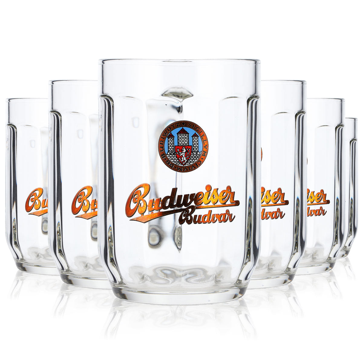 6 bicchieri da birra Budweiser Bierseidel 0,3 l boccale "Budvar" Sahm Praga – Vista 7
